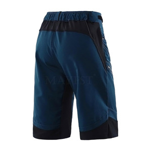 Short de VTT léger pour hommes, multi-poches personnalisées avec taille élastique, motif solide, vente en gros en ligne - Product Image 3