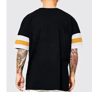 Nuevo diseño de algodón de corte suelto de gran tamaño 100% algodón camiseta de manga corta de algodón para hombres con logotipo personalizado Camiseta de cuello redondo - Product Image 6