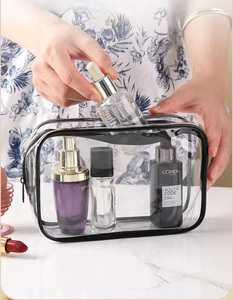 Ecofriendly Packaging <strong>Women</strong> Wholesale Custom <strong>Washbag</strong> Travel Cosmetic Bag Transparent Logo - Product Image 1