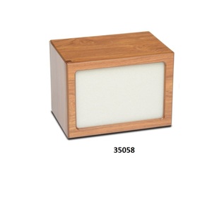 Gran oferta, urna de cremación para adultos con forma Rectangular de madera maciza grabada para cenizas humanas con bolsa de terciopelo gratis - Product Image 4