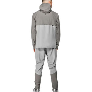 Veste coupe-vent en nylon OEM pour hommes, ensemble veste et pantalon en polyester léger, fermeture éclair, pour l'extérieur et la salle de sport, respirant, prix abordable - Product Image 2