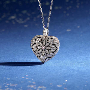 Jeulia Custom Birthstone Hollow Heart Photo <b>Locket</b> Necklace in Gold Plated Stainless Steel - Product Image 5