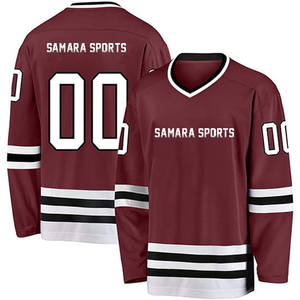 Suéter de Hockey Transpirable de Alta Calidad 100% Poliéster, Logotipo Personalizado por Sublimación, Camisetas de Hockey sobre Hielo para Equipo, Camisetas de Manga Larga - Product Image 1