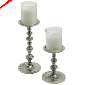 Nouveau bougeoir long fini argent pour la maison - Product Image 3