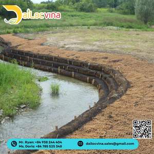 COIR NET VIETNAM BIODEGRADABLE UTILIZANDO HILO DE ALGODÓN EN EL INTERIOR PARA SLOPE HILL - Product Image 4