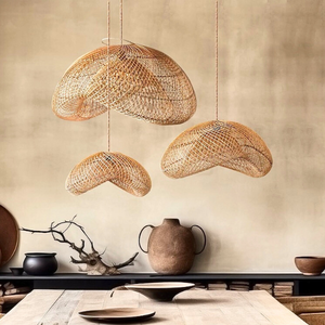 Abat-jour en rotin de haute qualité pour décor durable toute ferme moderne côtière Luxe rustique Boho décor Style - Product Image 1