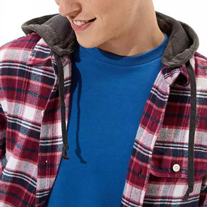 Camisetas de franela pesada personalizadas para hombre, camisetas de manga larga de color sólido, franelas transpirables de talla grande para primavera - Product Image 6