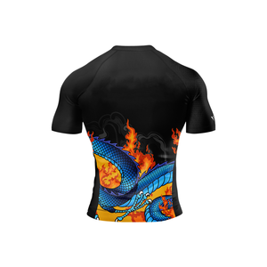 Rashguard de compression en spandex et polyester de haute qualité pour MMA, BJJ, surf, entraînement en salle de sport, impression par transfert thermique, séchage rapide, sans manches - Product Image 3