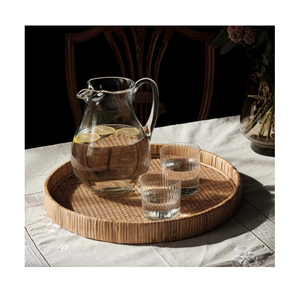 Vente en gros Plateau de service en rotin Plateau de table pour salle de bain cuisine Plateau de service rectangulaire en rotin personnalisé - Product Image 2