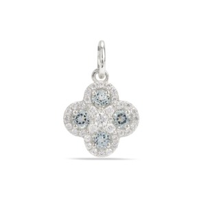 Colgante de Plata de Ley Hecho a Mano con Múltiples Piedras Preciosas de 0.70 Quilates, Acabado en Oro Rosa, Joyería de Estilo Religioso de la India - Product Image 1