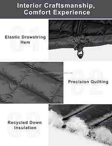 Gilet matelassé streetwear personnalisé, style sweat à capuche, léger, sans manches, tendance, vêtement d'extérieur d'hiver pour hommes et femmes - Product Image 6