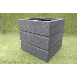 Macetero Cuadrado Clásico de FRP |   Jardinera de Fibra de Vidrio con Textura Rugosa para Interiores y Exteriores, con Orificio de Drenaje, Ligera, para Centros Comerciales - Product Image 1