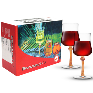 Copa de vino soplada a mano, copa de vino artesanal, barra de sombreado de color, copas de vino tinto - Product Image 2