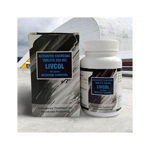 Comprimés de charbon actif Livcol 250mg de haute qualité ingrédients à base de plantes supplément sain approvisionnement d'usine approvisionnement en soins de santé - Product Image 2