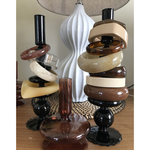 9 modèles de bracelets en résine épais et irréguliers, colorés, carrés, circulaires, géométriques, en acrylique, pour femmes, bijoux bohèmes minimalistes - Product Image 5