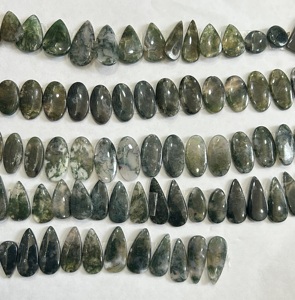 เครื่องประดับอัญมณีโมรามอสธรรมชาติเครื่องประดับอัญมณีขัดเงาเครื่องประดับทำจี้ขนาดต่างหูอัญมณีสำหรับทำเครื่องประดับทำมอสอาเกต - Product Image 1