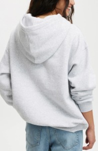 OEM/ODM Sweats à capuche pour femmes 500GSM Pull personnalisé sérigraphié Logo avant Hiver Sweat à capuche surdimensionné à épaules tombantes - Product Image 2