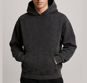 Precio Último estilo Hombres Acid Wash Sudadera con capucha Ropa informal Etiqueta privada Bajo MOQ Hombres Acid Hoodies básicos, sudaderas con capucha - Product Image 4