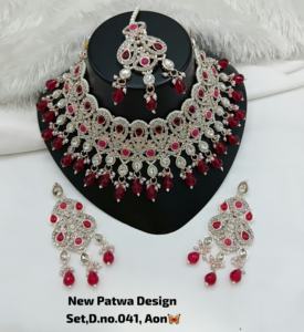 Antique Rose Gold Plated Ethnic Cubic Zircon Crystal Dangle Drop <b>Choker</b> Wedding Party Necklace and Earring Set for Women - Product Image 4