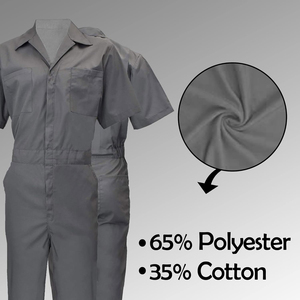 Overoles de manga corta para hombre, ropa de trabajo de alta calidad, traje de caldera a prueba de llamas, ropa de trabajo de seguridad para petróleo y gas - Product Image 2