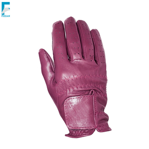 Gants d'équitation professionnels marron 2024 Fizzan International unisexe en cuir véritable de haute qualité avec poignées - Product Image 6