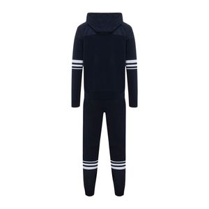 Tenue de sport bleue personnalisée pour hommes, ensemble d'hiver en coton et polyamide, caractéristique respirante pour adultes - Product Image 2