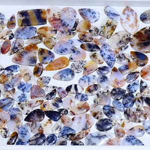 Agate Dendrite naturelle Cabochons de pierres précieuses véritables en vrac Dendrite naturelle Opale Poire Cabochon Pierres précieuses en vrac - Product Image 6