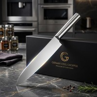 Luxe Duits stalen koksmessenset, hoge hardheid roestvrijstalen hakmessen, aangepaste logo geschenkverpakking, keukenset