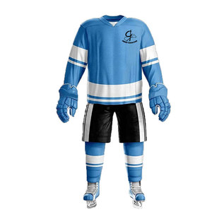New Style Good Quality Printed Ice Hockey Uniform Sets with Customizable Size Breathable Fabric <b>Waterproof</b> & Quick Dry for Men - Product Image 1
