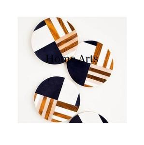 Ensemble de sous-verres en verre avec support en bois au design classique, forme carrée, taille personnalisée, ensemble de sous-verres en verre en Inde - Product Image 3