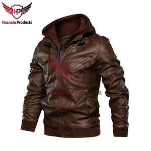 Chaquetas de cuero de marca Premium para hombre, elegante chaqueta informal de otoño para motocicleta, abrigo de motorista para invierno, nueva ropa para hombre - Product Image 4