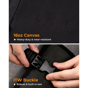 ประแจผ้าใบทนน้ำมีช่อง19ช่องใส่ของแบบยืดหยุ่นมีซิปห่วงแขวนหัวเข็มขัดแบบกำหนดเอง OEM ODM - Product Image 4