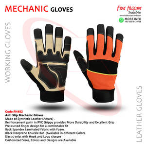 Guantes DE TRABAJO mecánicos antideslizantes de nuevo estilo, superventas, guantes de trabajo de seguridad mecánica de alta calidad, guantes de cuero de Pakistán - Product Image 6