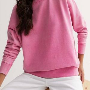 Vente en Gros de Sweatshirts Surdimensionnés pour Femmes Polaire Logo Personnalisé Sweatshirts Unisexe Couleur Rose Polaire Vêtements d'Hiver pour Femmes - Product Image 6