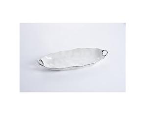 Plateau de service en aluminium blanc fait à la main sur mesure avec design moderne Logo personnalisé de haute qualité pour la maison Hôtel & Restaurant - Product Image 1