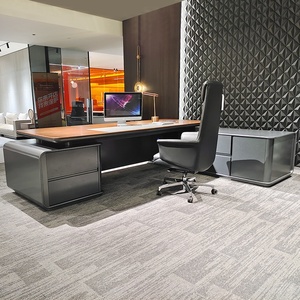 High End CEO Office <b>Desk</b> Modern Luxury Wooden Manager Table L Shaped Ergonomic Executive Workstation Furniture - Product Image 4