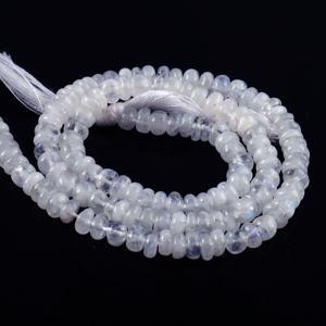 Fabricant de perles certifiées, pierres précieuses de haute qualité, vente en gros, perles pour la fabrication de bijoux, pierre de lune arc-en-ciel, perles à boutons lisses - Product Image 2