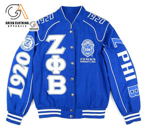Vêtements de course pour sororité, chemise à col montant boutonnée, panneau de travail, impression par sublimation sur toute la surface, doublure matelassée, vestes Zeta Phi Beta - Product Image 6