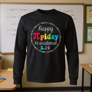 Camiseta divertida de matemáticas para el Día de Pi 3.14, camiseta promocional de manga larga para profesores de matemáticas - Product Image 1