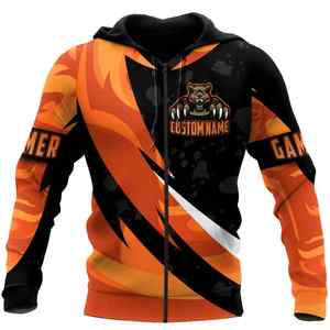 Sudadera con capucha y cremallera con estampado personalizado de alta calidad, forro polar de algodón para hombre con logotipo propio, cuello con capucha de invierno OEM - Product Image 6