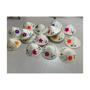 หมวกทรงกรวยใบปาล์มไผ่คุณภาพสูงจากเวียดนามลายเรียบๆแบบลำลองและเป็นมิตรต่อการเดินทาง - Product Image 5