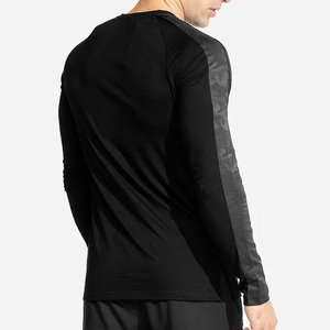 Camiseta de cuello redondo de algodón pesado High Street para hombre de calidad de primera clase Camiseta cepillada de manga larga en blanco personalizada - Product Image 5