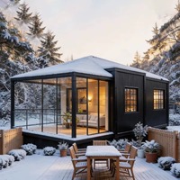 Cabine modulaire de luxe préfabriquée de 40 pieds, type Apple Cabin, pour hôtel, chambre, cabine de couchage, pour complexe hôtelier, glamping, usage extérieur, OEM ODM