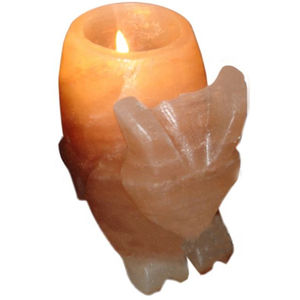 Lámpara de Sal Natural Tallada con Tema Floral, Ecológica, de Material Orgánico, con Tres Orificios, Venta al Por Mayor de Calidad Premium - Product Image 5