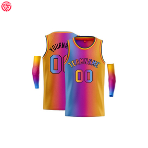 Maillot et short de basket-ball unisexe respirant 100 % polyester fabriqué au Pakistan, dernier design, impression par transfert thermique, taille XL - Product Image 3