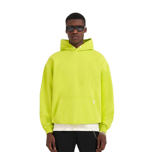 Pull à capuche en molleton de coton 100% de luxe pour hommes coupe régulière Streetwear conception d'épaule tombante personnalisée technique brodée rapide - Product Image 1