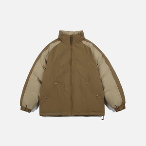 Chaquetas de invierno para hombre, chaqueta acolchada, chaqueta polar larga corta de alta calidad brillante personalizada para hombres y mujeres, chaqueta con cremallera impresa - Product Image 4