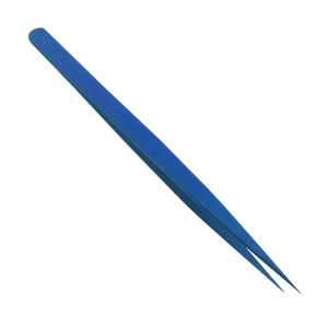 Pinzas profesionales para pestañas rectas al por mayor, diseño personalizado, revestimiento de Color azul, Punta puntiaguda de acero inoxidable de alta calidad - Product Image 3