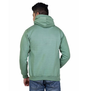 เสื้อฮู้ดผู้ชายแนวสตรีทแวร์เสื้อฮู้ดผ้าโพลีเอสเตอร์สีพื้นมีเชือกผูก - Product Image 5