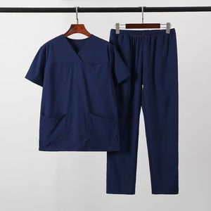 Conjunto de Uniforme Médico Premium con Cuello en V, Personalizable, para Manicuristas Profesionales, Uniforme de Spa, Uniforme de Enfermería 2025 - Product Image 3